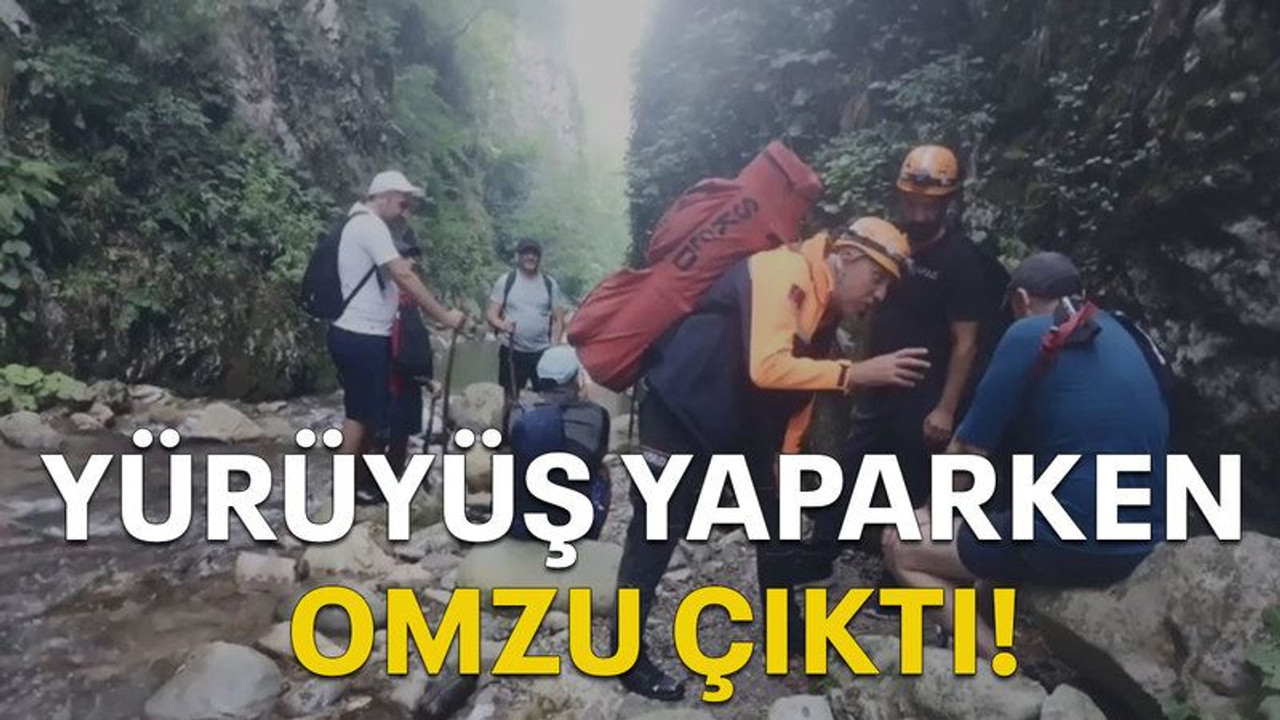Yürüyüş yaparken omzu çıktı!